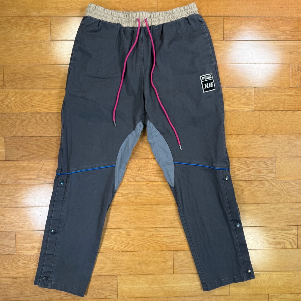 Puma RH Men’s Charcoal Jogger Sweatpants with Contrast Drawcord